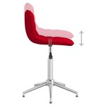 vidaXL Chaise pivotante de salle à manger Rouge bordeaux Tissu