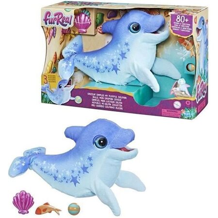 Furreal friends - mon dauphin joyeux - peluche interactive - animal électronique - plus de 80 sons et réactions - des 4 ans