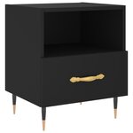 vidaXL Tables de chevet 2 Pièces noir 40x35x47 5 cm bois d’ingénierie