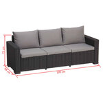 Allibert jeu de canapé de jardin 7 pcs california  graphite 231565