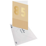 Carte D'anniversaire 85 Ans En Or - Doré - Pour Homme Et Femme - 11 5 X 17 Cm - Draeger paris