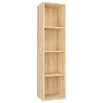 vidaXL Bibliothèque/Meuble TV Chêne sonoma 36 x 30 x 143 cm Aggloméré