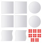 vidaXL Carreau de miroir 8 Pièces Multi-forme Verre