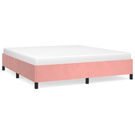 vidaXL Cadre de lit Rose 180x200 cm Velours