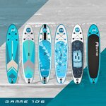 Stand up paddle gonflable flower rohe - 10'6'' (320cm) 30'' (76cm) 6'' (15cm) avec pompe  pagaie  leash et sac de transport