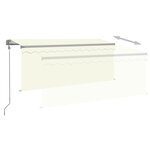 vidaXL Auvent automatique store capteur de vent LED 3 5x2 5 m Crème