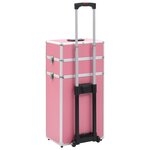 vidaXL Chariot de maquillage Aluminium Rose