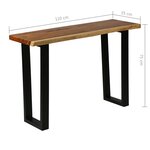 vidaXL Table console Bois d'arbre à pluie massif 110x35x75 cm