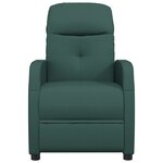 vidaXL Fauteuil électrique de massage Vert foncé Tissu