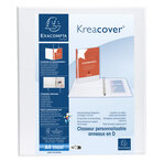 Classeur Personnalisable Rigide 2 Poches Kreacover - 4 Anneaux En D 40mm - A4 Maxi - X 10 - Exacompta