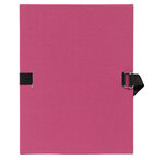 Chemise à sangle dos extensible 12 cm papier toilé 24 x 32 cm bordeaux exacompta