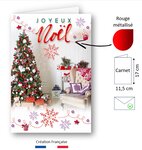 Carte joyeux noël + enveloppe