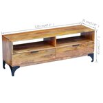 vidaXL Meuble TV Bois de manguier 120 x 35 x 45 cm