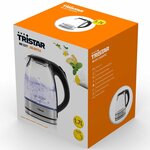 Tristar bouilloire électrique wk-3377 2200 w 1 7 l verre