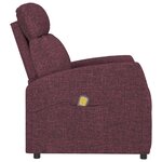 vidaXL Fauteuil de massage Violet Tissu