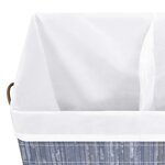 vidaXL Panier à linge avec 2 sections bambou gris 100 L