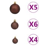 vidaXL Arbre de Noël artificiel pré-éclairé et boules blanc 150 cm