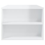 vidaXL Table basse Blanc brillant 102x55x42 cm Bois d'ingénierie