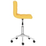 vidaXL Chaises pivotantes à manger lot de 2 jaune moutarde tissu