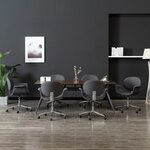 vidaXL Chaises pivotantes à manger lot de 6 gris tissu