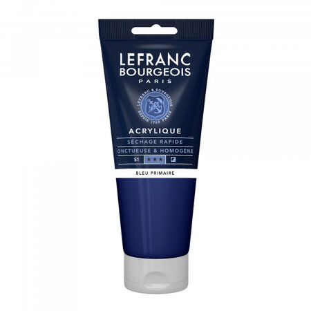 Peinture acrylique en tube - bleu primaire - 200ml - lefranc & bourgeois