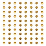 80 Perles Rondes Autocollantes Dorées