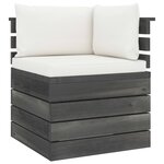 vidaXL Salon palette de jardin 9 Pièces avec coussins Bois de pin massif