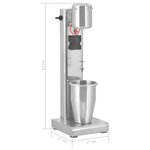 vidaXL Appareil à milkshake Acier inoxydable 1 L