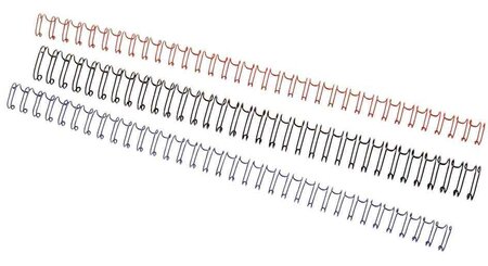 Lot de 100 Peignes métalliques WireBind format A4 capacité 85 feuilles 95mm noir GBC