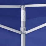 vidaXL Tente de réception pliable avec 2 parois 2x2 m Acier Bleu