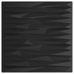 vidaXL Panneaux muraux 12 Pièces noir 50x50 cm EPS 3 m² pierre