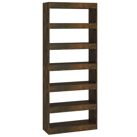 vidaXL Bibliothèque/Séparateur de pièce Chêne fumé 80x30x198 cm