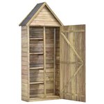 vidaXL Abri à outils de jardin et porte 69 5x32x178cm Pinède imprégnée