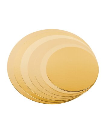 (lot  de 100 ronds) rond pâtissier or épais diamètre 18cm