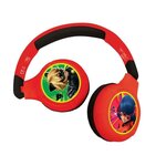MIRACULOUS - Casque 2 en 1 Bluetooth - Filaire confortable et pliable pour enfants avec limitation de son design