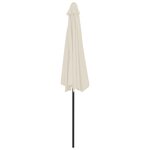 vidaXL Parasol de balcon avec mât en aluminium Sable 300x155 cm Demi