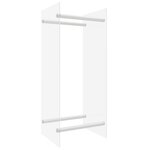 vidaXL Portant de bois chauffage Transparent 40x35x100 cm Verre trempé