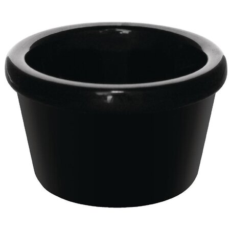 Ramequin lisse noir en mélamine 63 mm - lot de 12 - olympia kristallon - mélamine