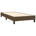 vidaXL Lit à sommier tapissier avec matelas Marron foncé 100x200 cm