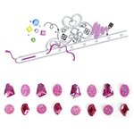 Coffret diadèmes de princesse à customiser - pierres précieuses roses