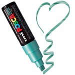 Marqueur Posca Vert métal PC8K Pointe large biseautée