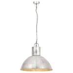 vidaXL Lampe suspendue 25 W Argenté Rond 48 cm E27