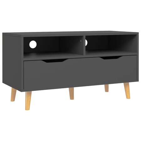 vidaXL Meuble TV Gris 90x40x48 5 cm Aggloméré