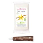 Pâte à sucre blanche 250 g arôme vanille + stylo chocolat