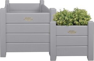 Bacs à fleurs carrés en pin (Lot de 2)