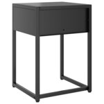 vidaXL Table de chevet Anthracite 38x35x54 cm Acier
