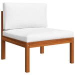 vidaXL Salon de jardin 2 Pièces avec coussins Bois d'acacia solide
