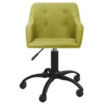 vidaXL Chaises pivotantes à manger lot de 2 vert tissu