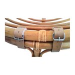 Fauteuil papasan en rotin avec coussin écru