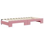 vidaXL Lit de jour avec lit gigogne rose 80x200 cm velours